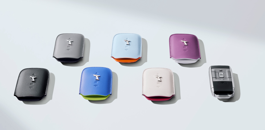 Rolls-Royce motor car key wrappers in different colours